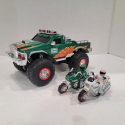 2007 Hess Monster Truck & 2 Motorcycles ~ Lights & Sounds DO NOT WORK, No Box