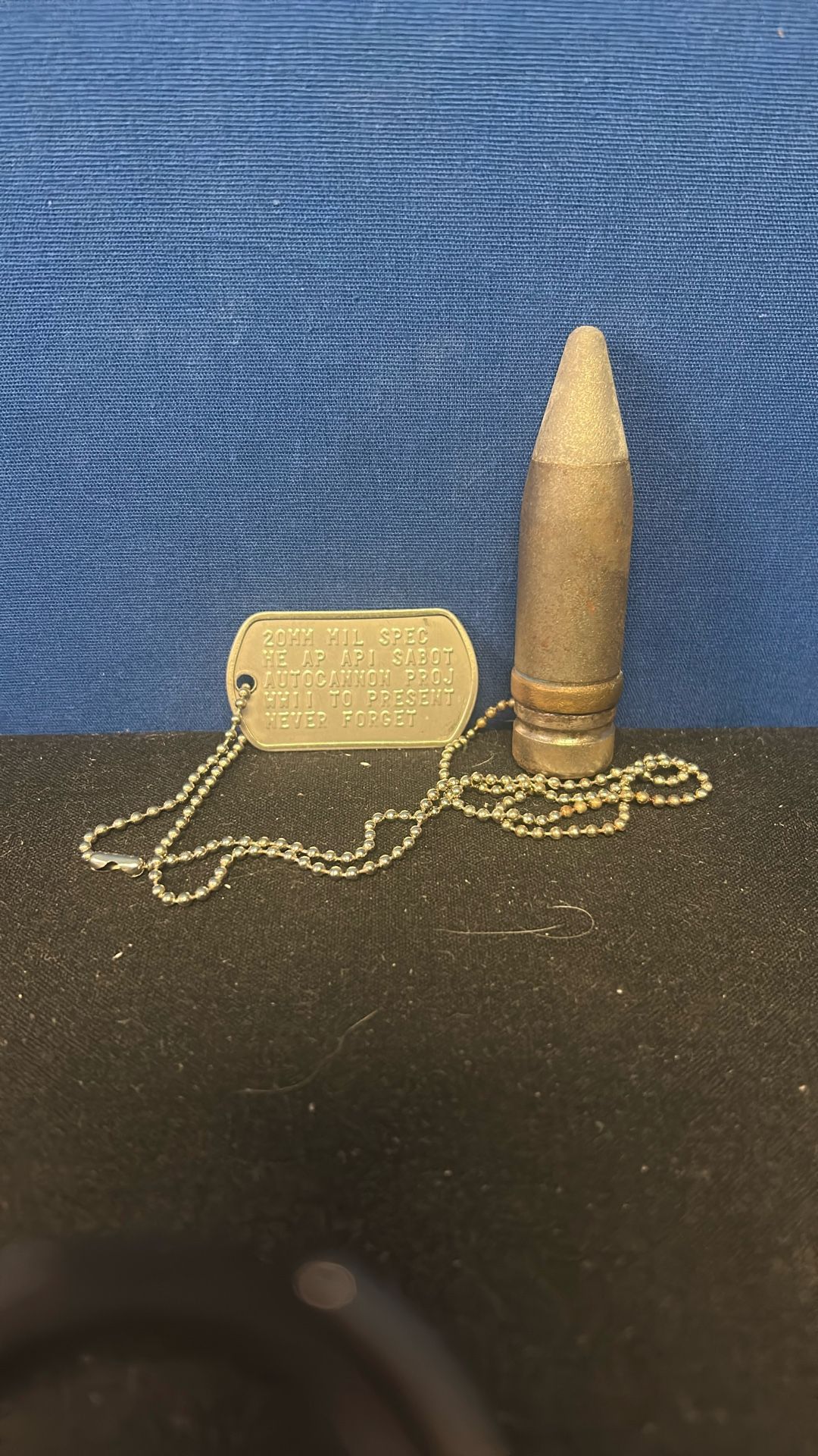 20mm Auto cannon Projectile Dog Tag