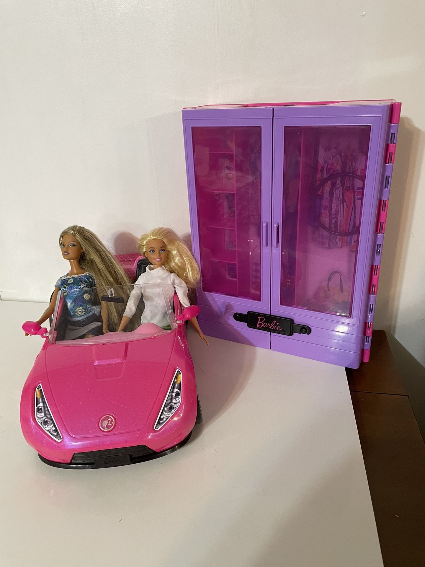 Barbie’s And Their Car And Closet
