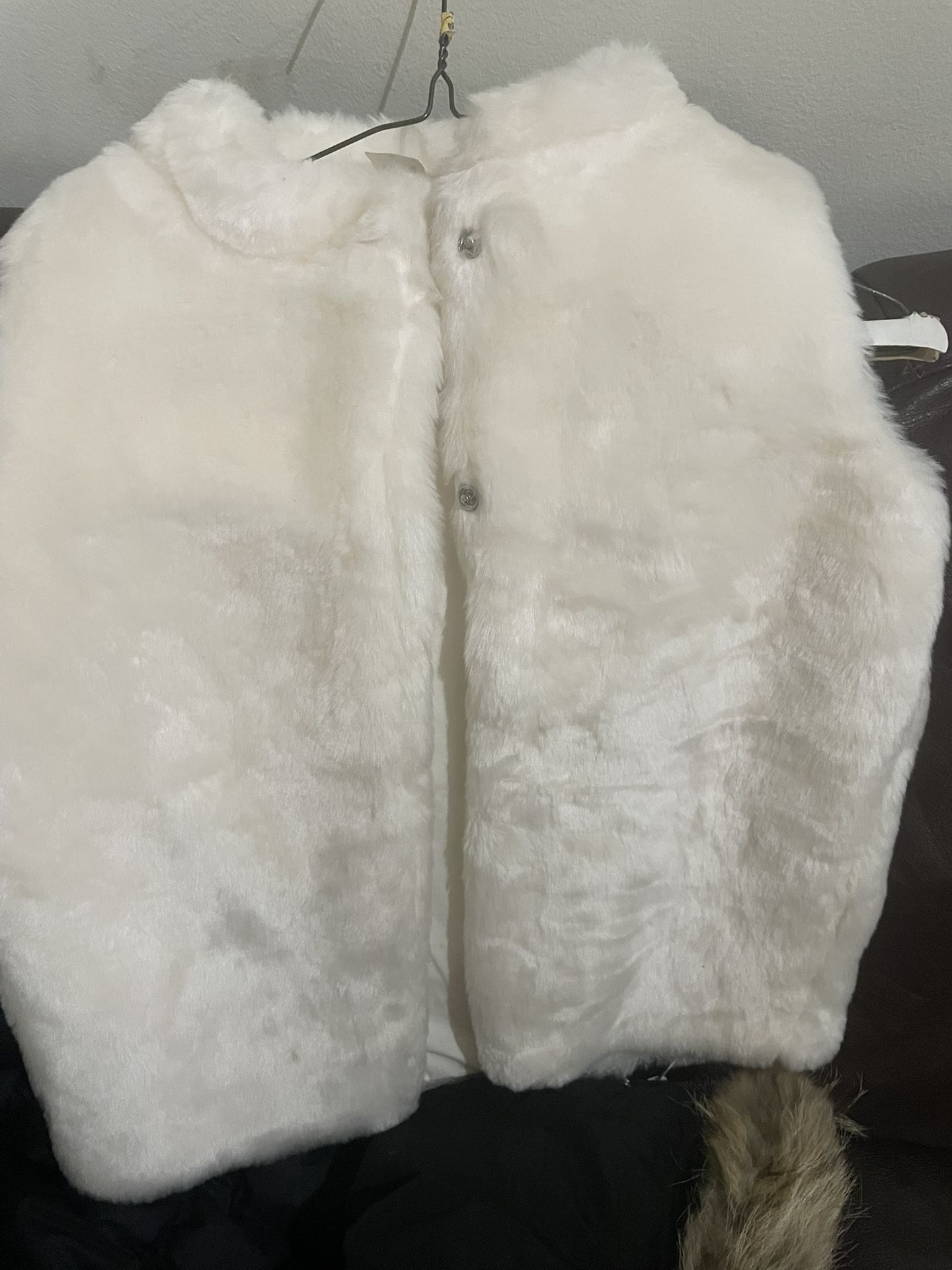 Carter's Kids White Faux Fur Vest
