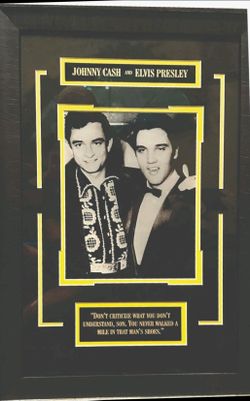 Johnny Cash and Elvis Presley Concert picture Frame