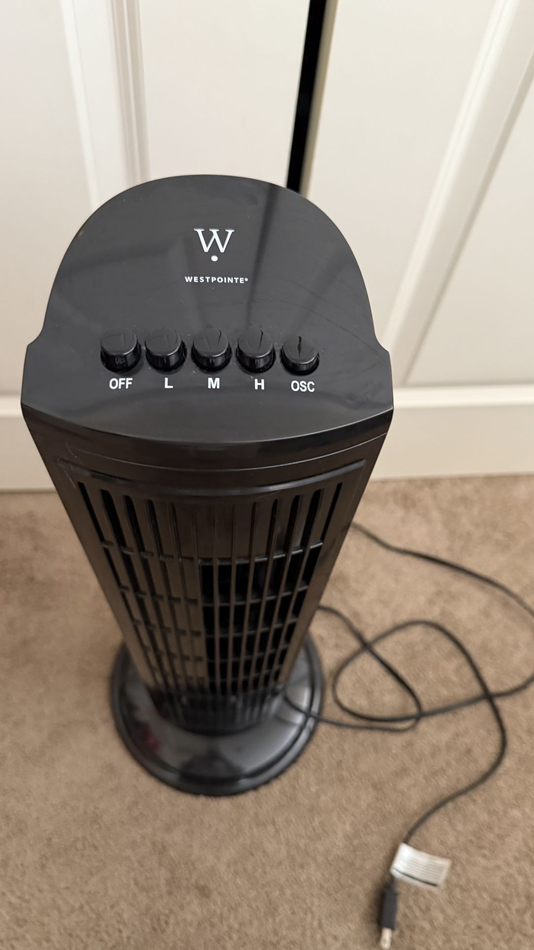 Westpointe 27" Tower Fan – 3 Speed with Oscillation