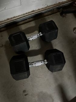CAP Rubber Coated Dumbbell Weights 45lbs