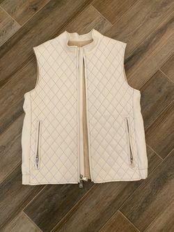 Leather White Vest - runs small, more like a medium