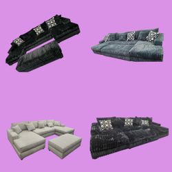 BRAND NEW  U SECTIONAL COUCHES SOFAS CHAISE LOUNGE 