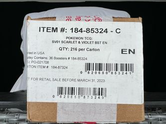 Factory Sealed Scarlet & Violet Booster Box Case