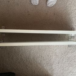 2 IKEA floating Shelves - White 