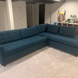 Sofa Bed In Beautiful Teal Color