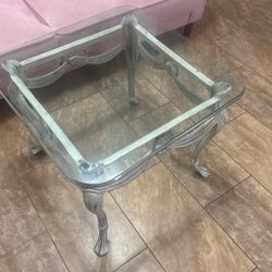 2 Glass Square Tables 2.5ftx2.5ft