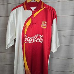 Vintage Umbro Athletico Morelia Soccer Jersey Rare 90s Ac Sol Coca Cola