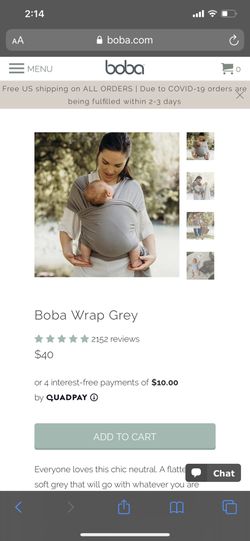 Boba baby wrap used excellent condition