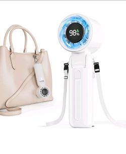 2026 Handheld Turbo Fan, 100-Speed Portable Mini 12800 RPM Strong Airflow