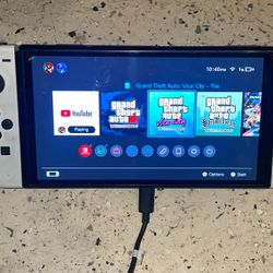 Nintendo Switch OLED, Docking Station, Controller And Bunch Of Predownloaded Games 