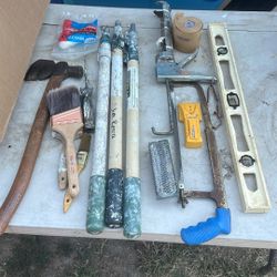 Painting Tools And Drop Cloths