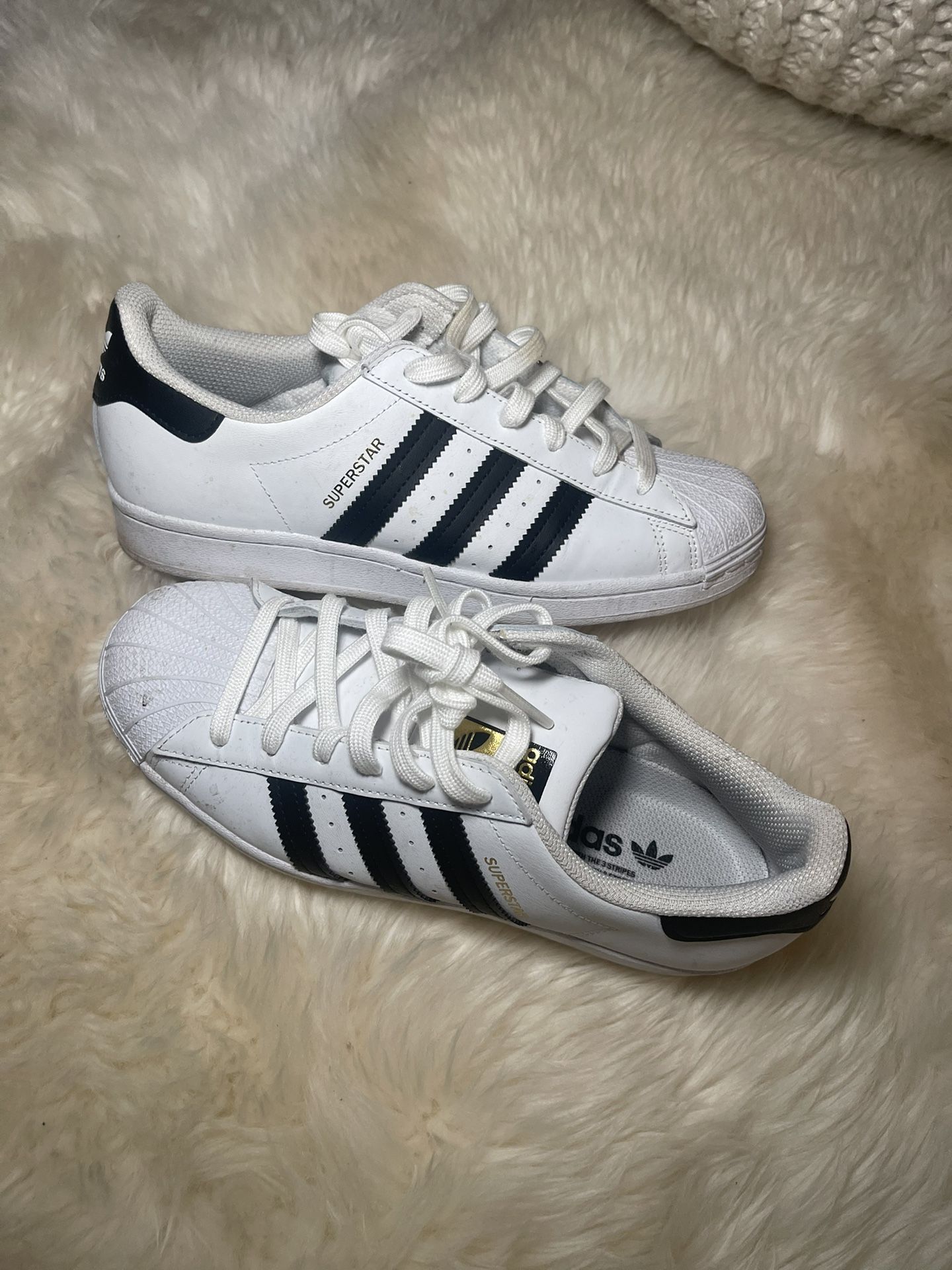 Adidas White And Black Superstar