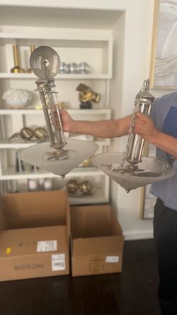 2 beautiful chandeliers