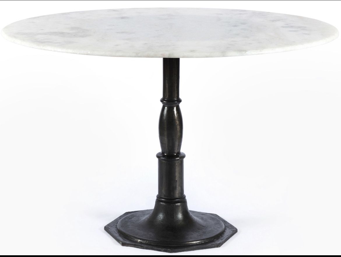 Pottery barn Lucy bistro dining table / Lucy Round Dining Table / Marble Table / Marble Dining Table / French Table / Modern Dining Table Four Hands