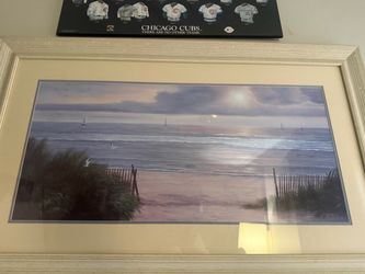 Framed Beach Seascape Art Print