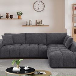 Lounge Style L-shaped Modular Chaise Sectional Sofa Couch 