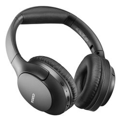 Bluetooth 5.4 Over Ear Headphones, ENC Call Noise Cancelling Mic, Foldable Wireless Headset, 70H Playback, Deep Bass Stereo Sound, Customizable EQ via