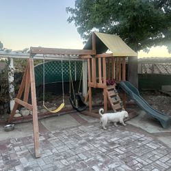 Swing Set With Slide Park
