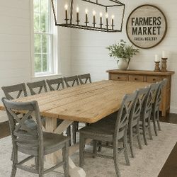 Custom Designed Farmhouse Dining Tables.