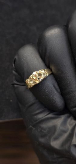 14k gold nugget ring