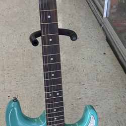 Squier Bullet Stratocaster SSS electric guitar in a sea foam