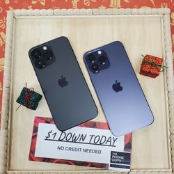 Apple IPhone 14 Pro Unlocked - $1 Down Today - NO CREDIT Needed