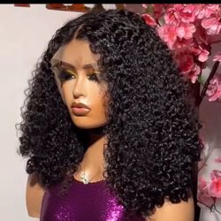250% Density 13x6 13x4 HD Lace Frontal Wigs Deep Wave Lace Front Human Hair Wig Short Bob 7x5 Glueless Wigs Curly Human Hair Wig