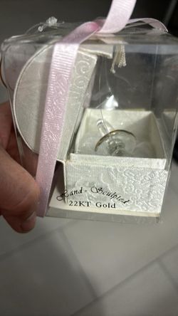 Hand-Sculpted 22KT Gold Glass Ornament