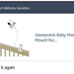 Gooseneck Baby Monior Mount (clip on)