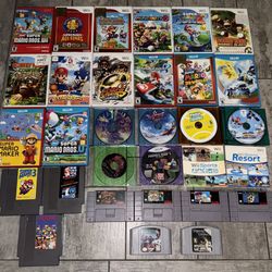 NINTENDO WII U GAMECUBE SNES NES N64 VIDEO GAMES SUPER MARIO BROS KART POKEMON ZELDA SPORTS RESORT