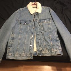 H&M Faux Lined Denim Jacket