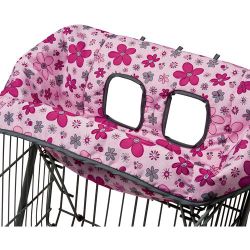 Baby Girl grey Pink Shopping Cart High Chair Cover