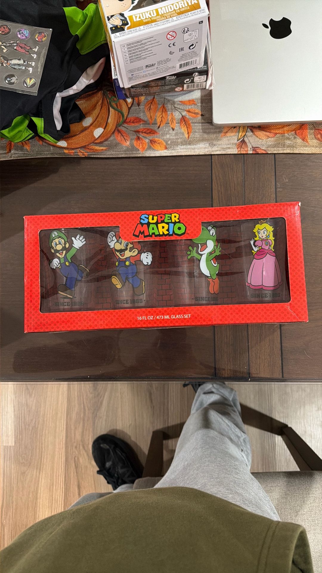 Super Mario Pint Glass Set Brand New