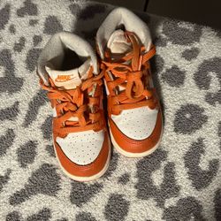 Orange And White Dunks 