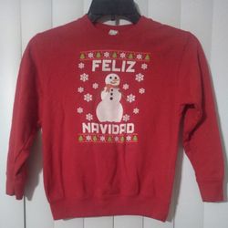 Feliz Navidad Sweatshirt Size 7