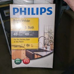 Phillips 40-Watt 4 ft. Deluxe Linear T12 Fluorescent Tube Light Bulbs -

