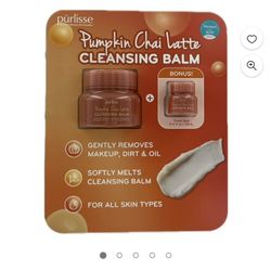 Purlisse Pumpkin Chai Latte Cleansing Balm, 3.4 Ounce + Bonus Travel Size