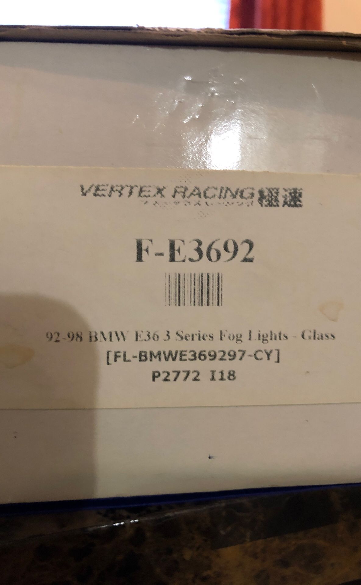 92-98 bmw E 36 3 series fog lights glass