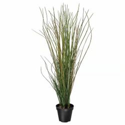 Artificial potted grass in black planter pots: 42" tall - 4 available