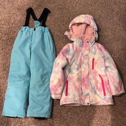 Girl's Sz 8 Waterproof Ski Snow Jacket and Pants 