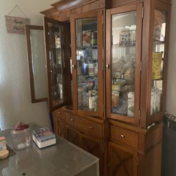 Large Light Up China Cabinet