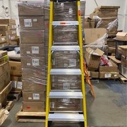 New Ladder 6-Foot Fiberglass Step Ladder with Multi-Functional Top 300-Pound Load Capacity for Stair