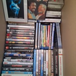 Over 70 DVDs, Blue Rays, Some Box Sets.