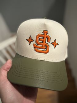 San Francisco Upside Down Logo With Leather Brim