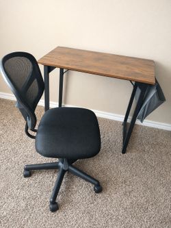 Small Desk and Office Chair Set