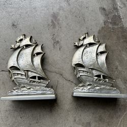 Vintage ship BookEnds, Book Holder