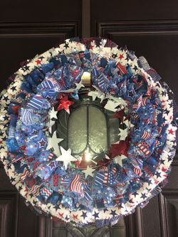 Fourth of July wreath